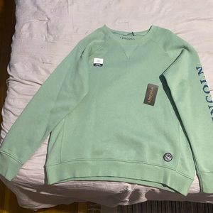 Lincoln Sweat Shirt. Never worn. Still has tags. Small oil stain on the sleeve.